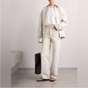 INTERIOR NYC Sz 29 Off-White 'The Ty' High Rise Wide Leg Jeans new without tag